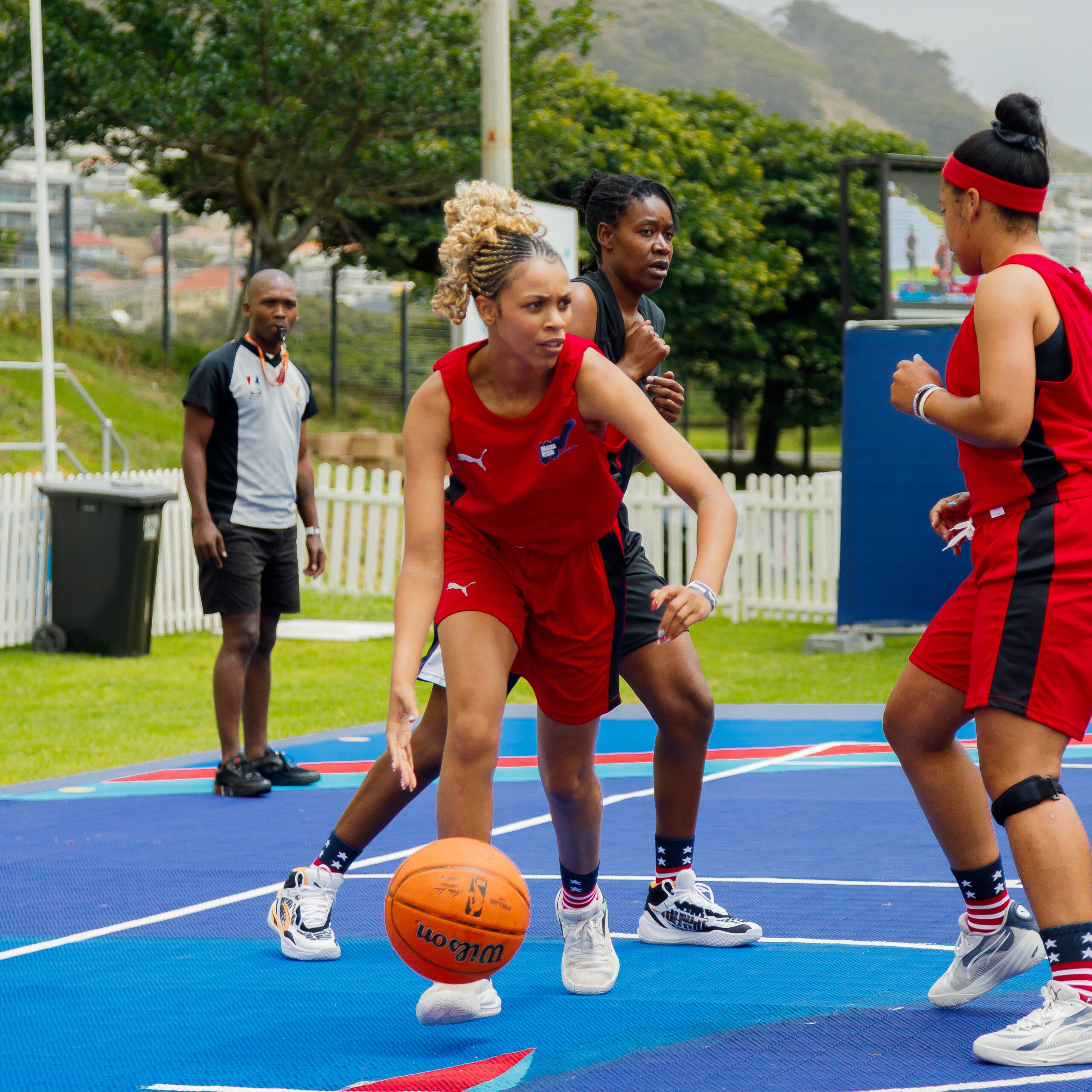 Action during the Women's Division Semifinals